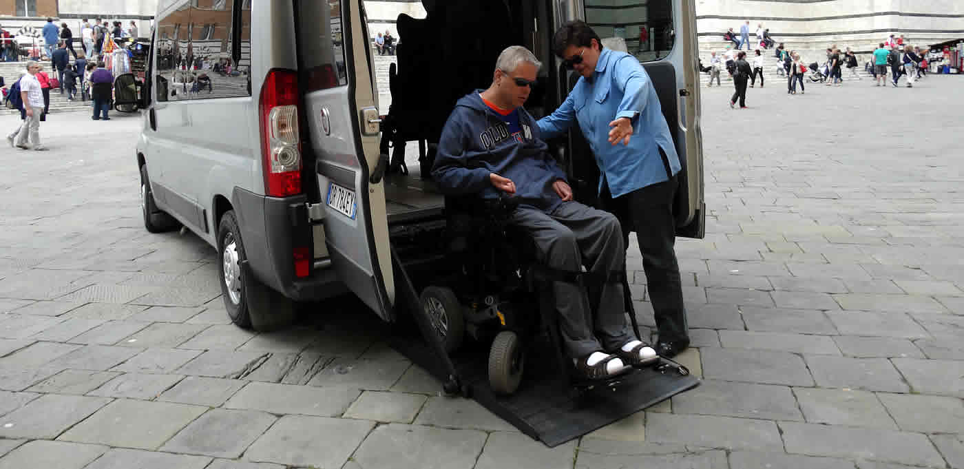 Italy wheelchair accessible transport van for disabled travelers
